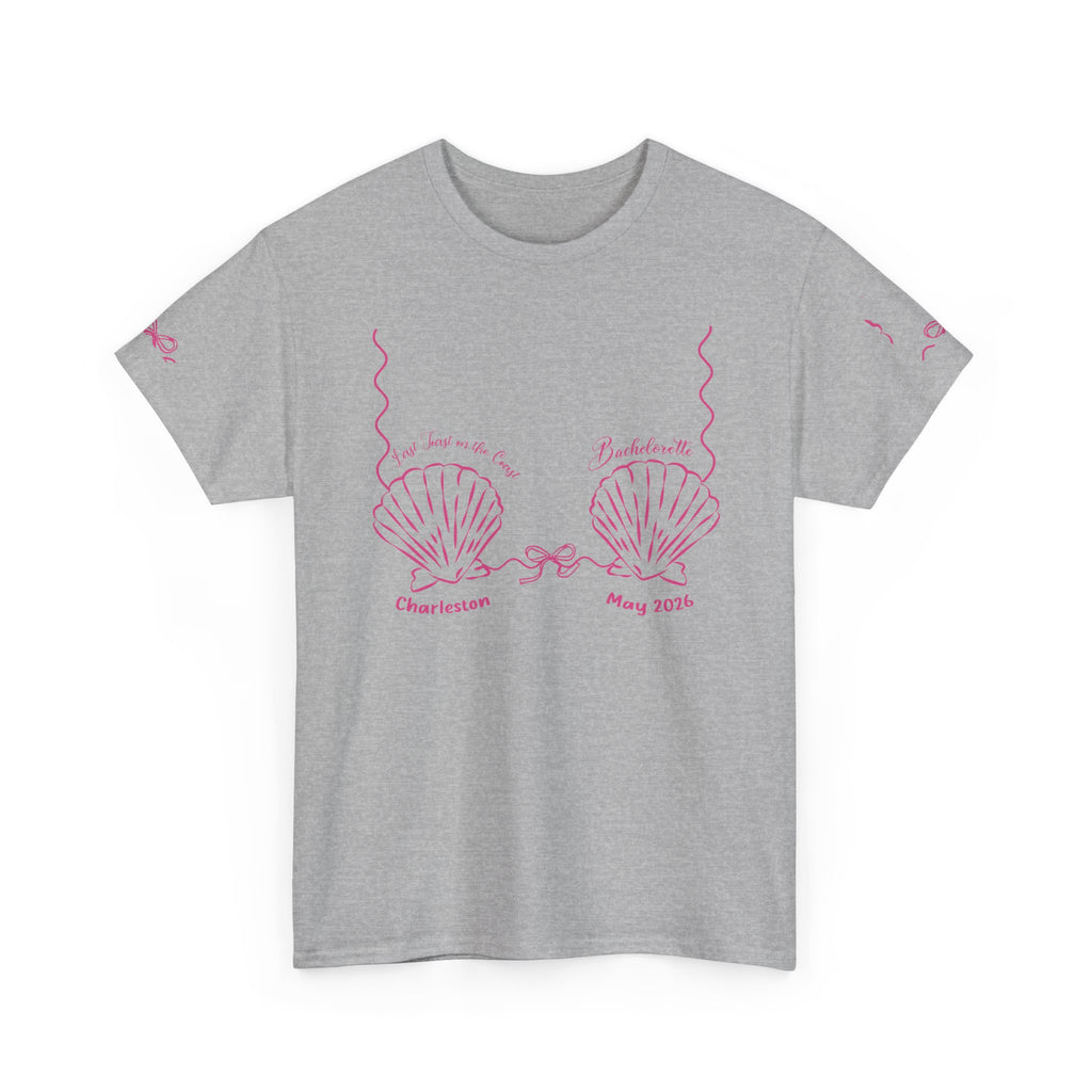 Shell Bra Graphic Tee, Charleston Bachelorette T-Shirt