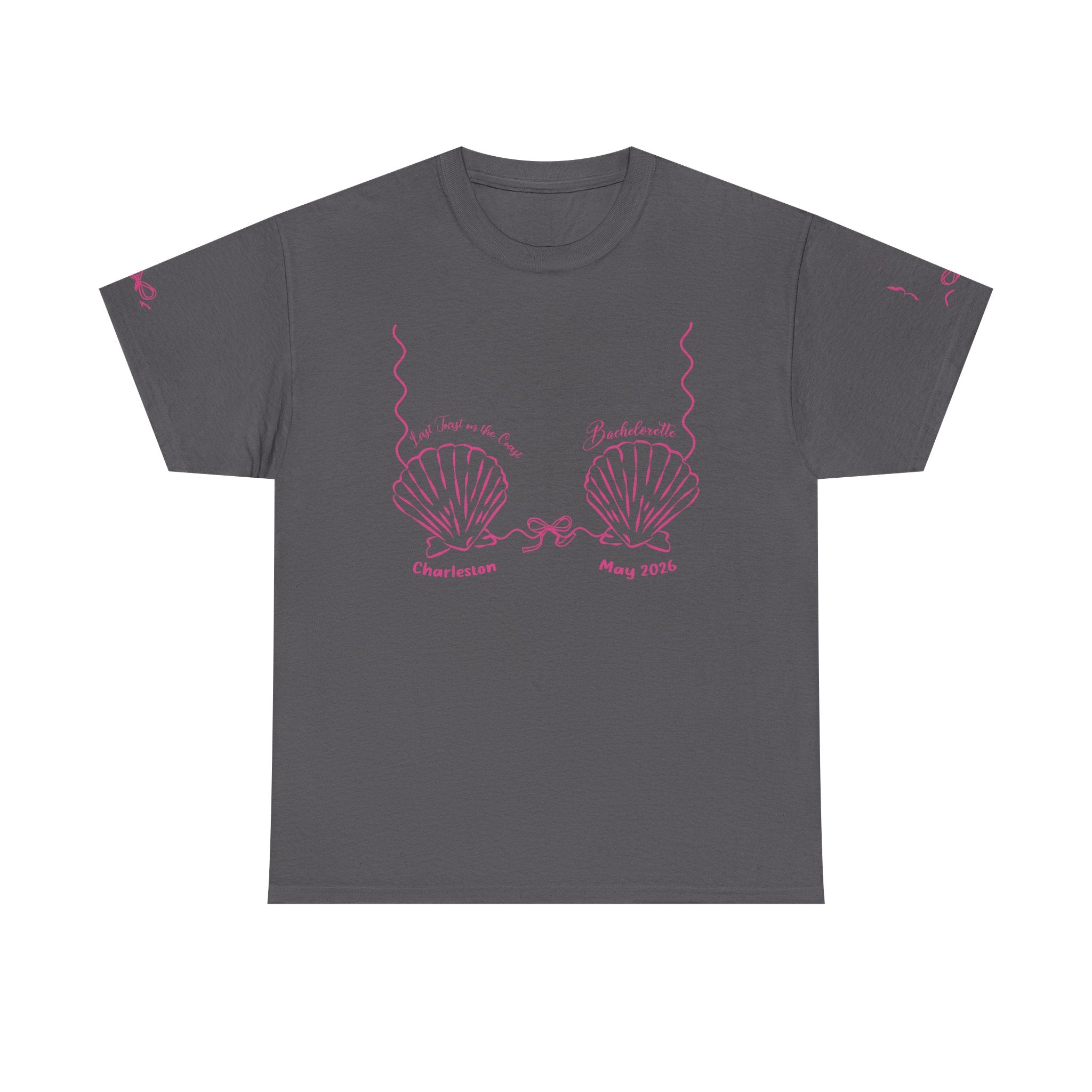 Shell Bra Graphic Tee, Charleston Bachelorette T-Shirt