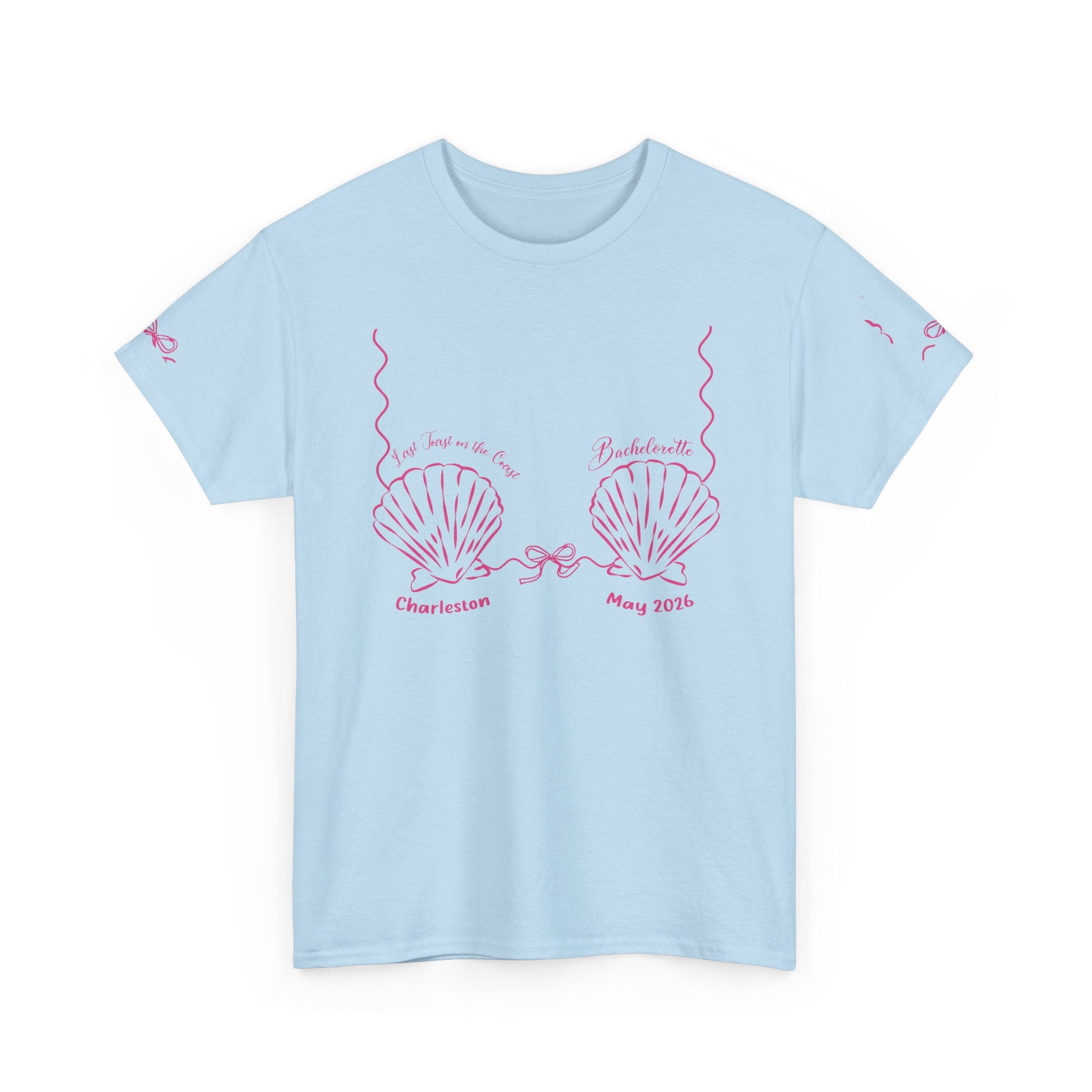 Shell Bra Graphic Tee, Charleston Bachelorette T-Shirt