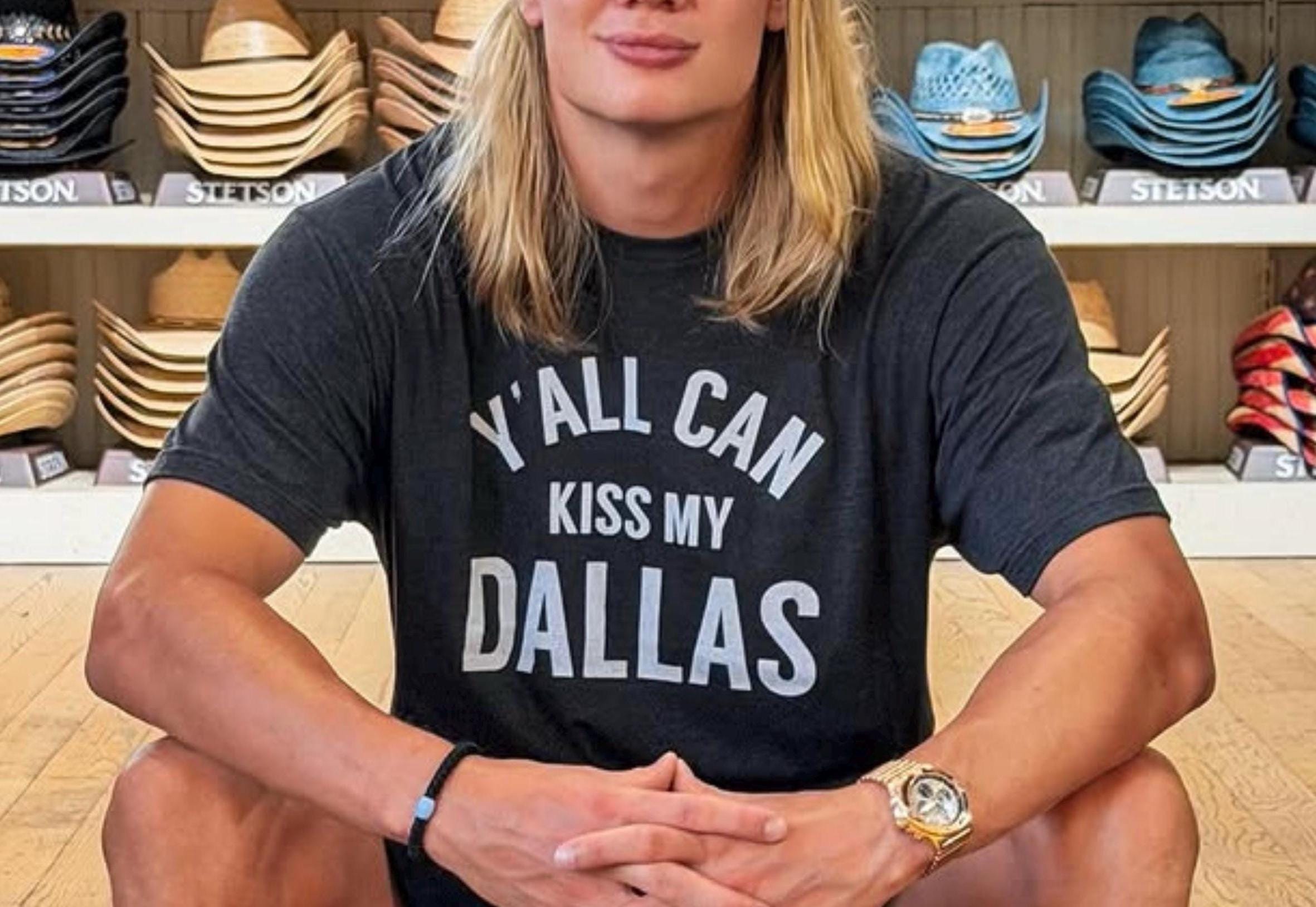 Y'all Can Kiss My Dallas Shirt, Funny Dallas Game Day Tee, Texas Football Fan Shirt, Southern Tailgate Gift