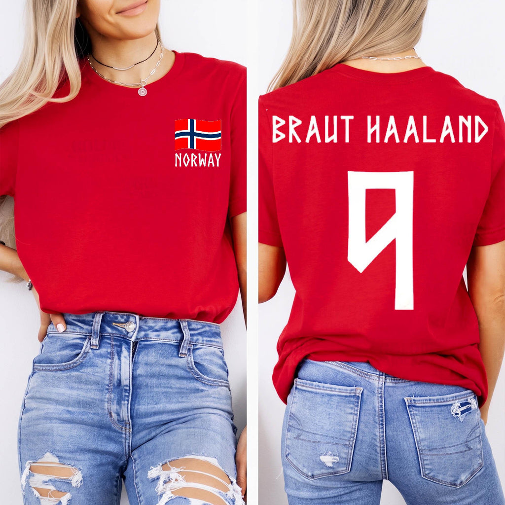Haaland 9 Norway Soccer Unisex Tee