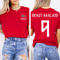 Haaland 9 Norway Soccer Unisex Tee