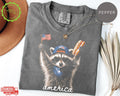 Feral Raccoon Shirt, Patriotic USA Tee, Funny Independence Day Apparel