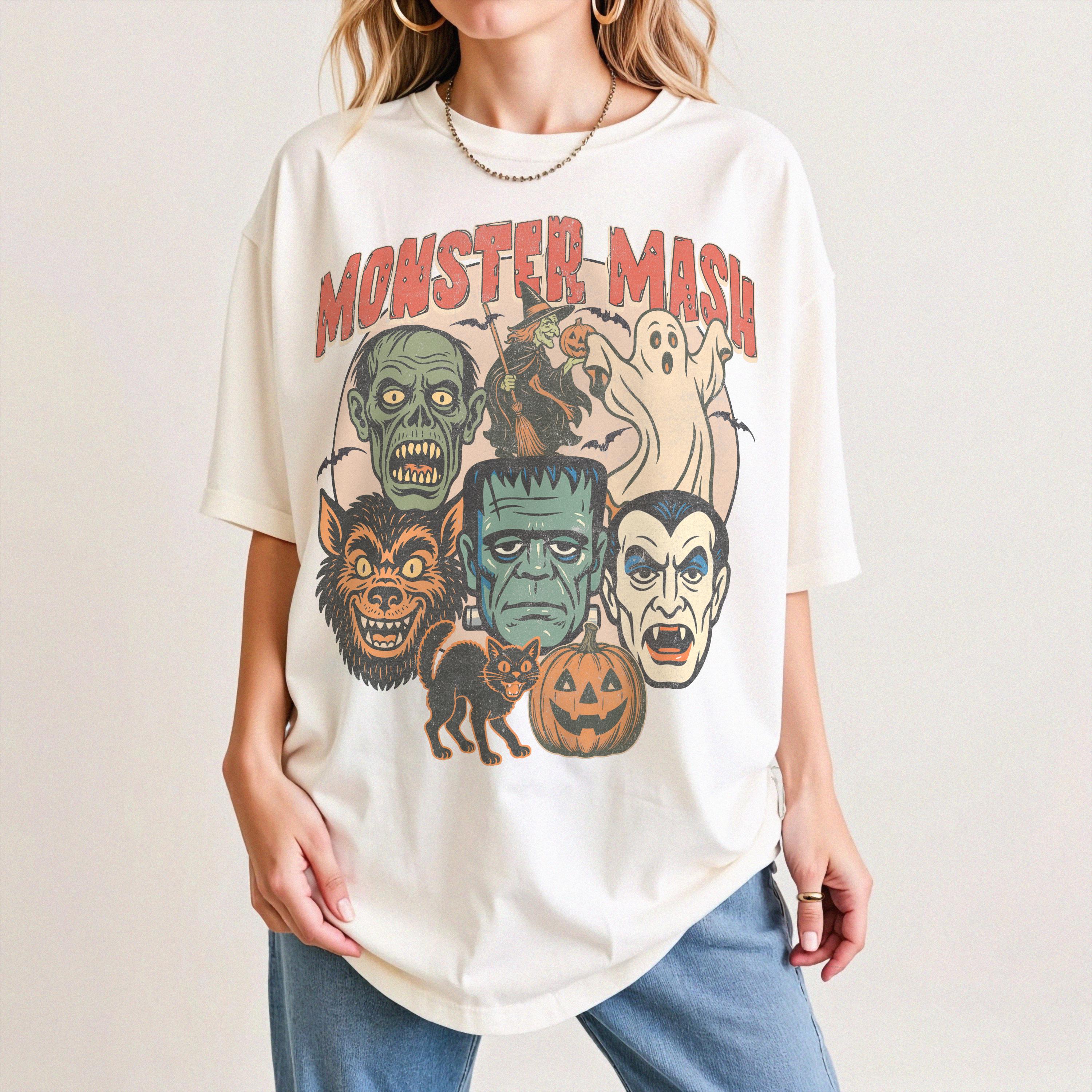 Monster Mash Shirt, Retro Halloween Spooky Season Tee