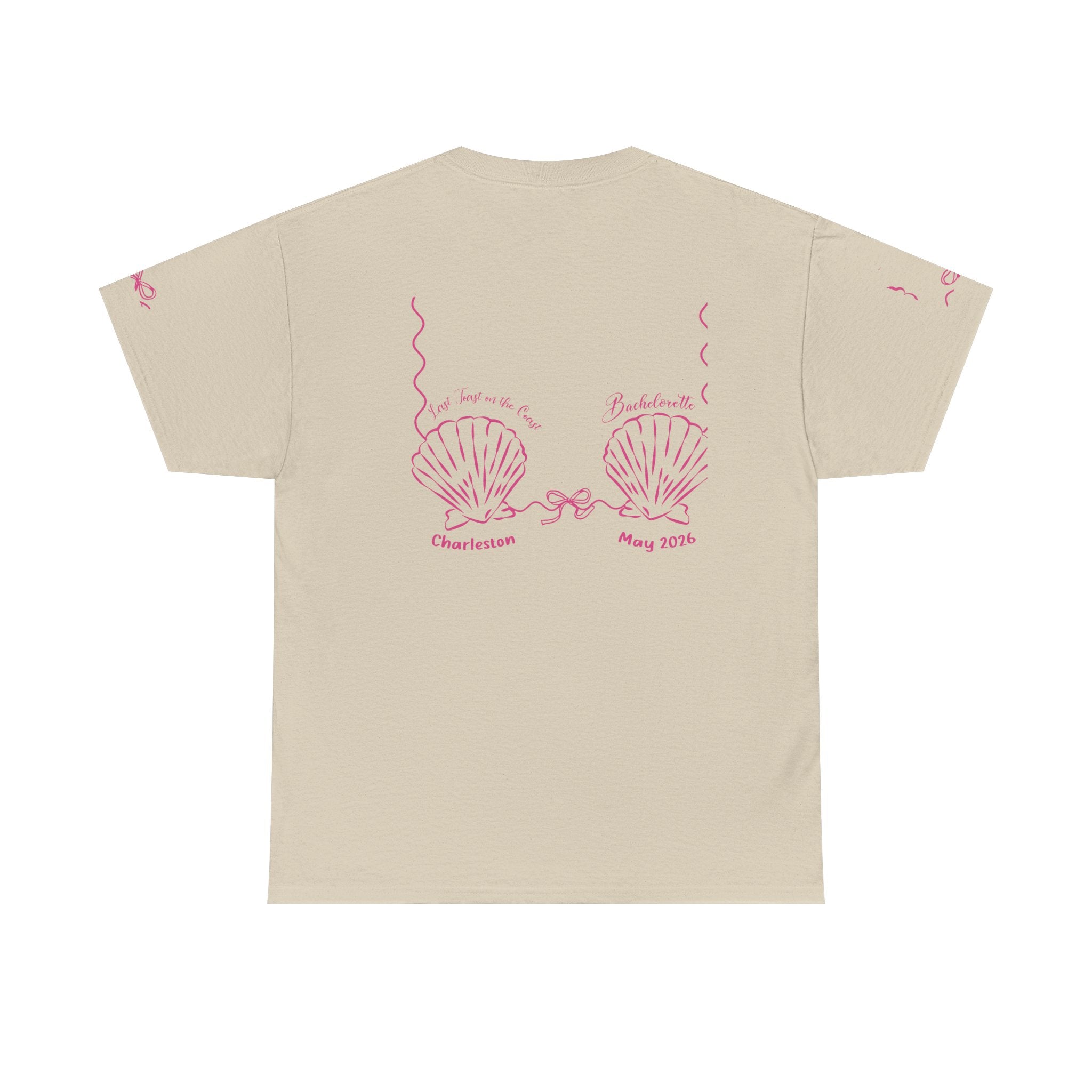 Shell Bra Graphic Tee, Charleston Bachelorette T-Shirt