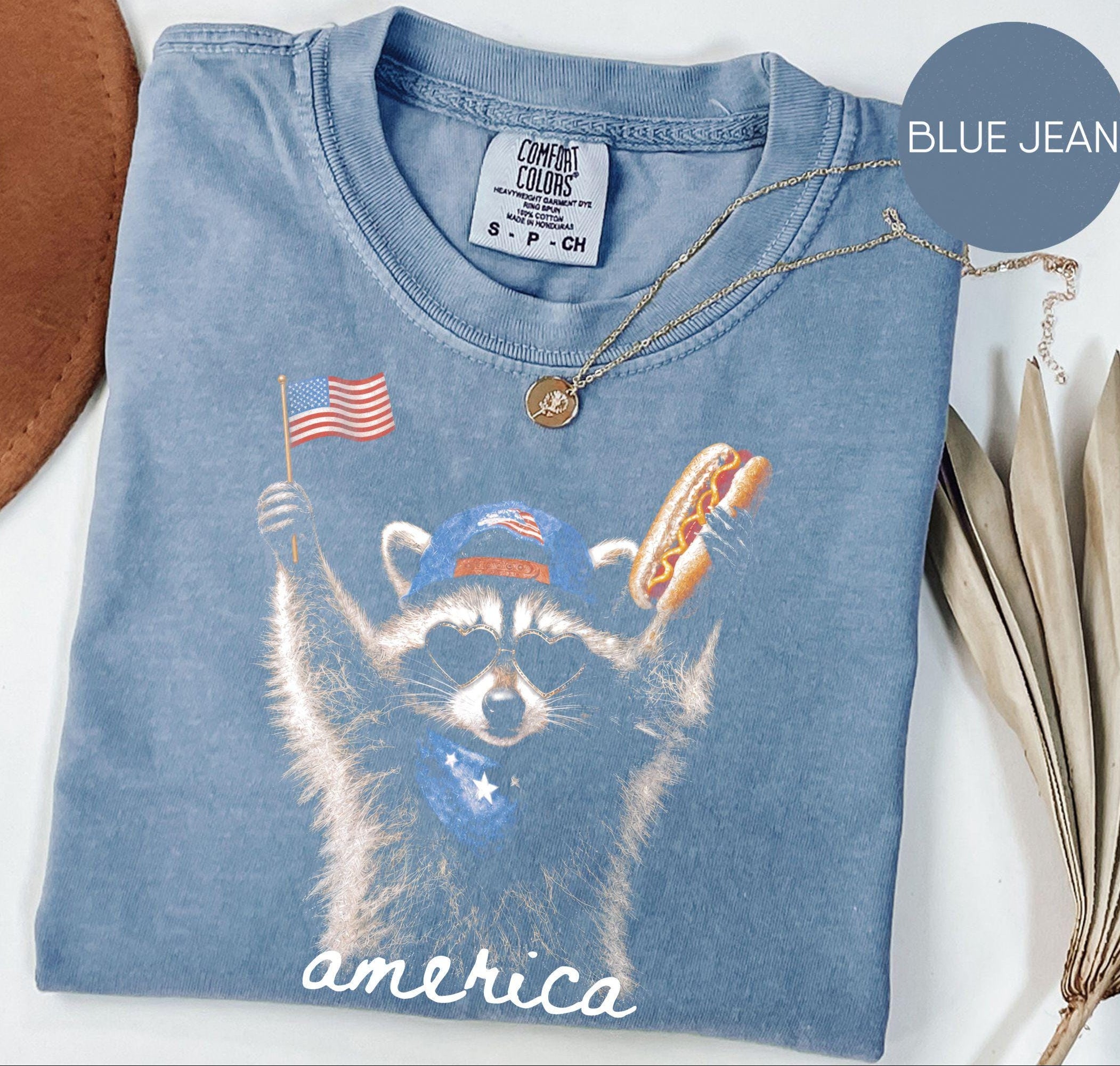 Feral Raccoon Shirt, Patriotic USA Tee, Funny Independence Day Apparel