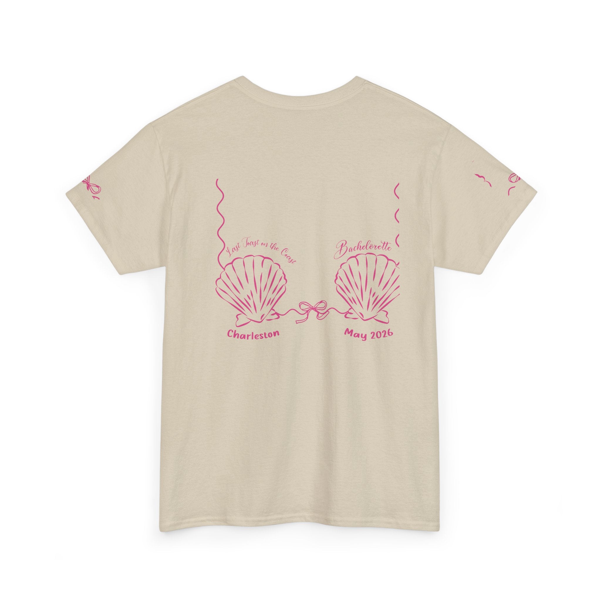 Shell Bra Graphic Tee, Charleston Bachelorette T-Shirt