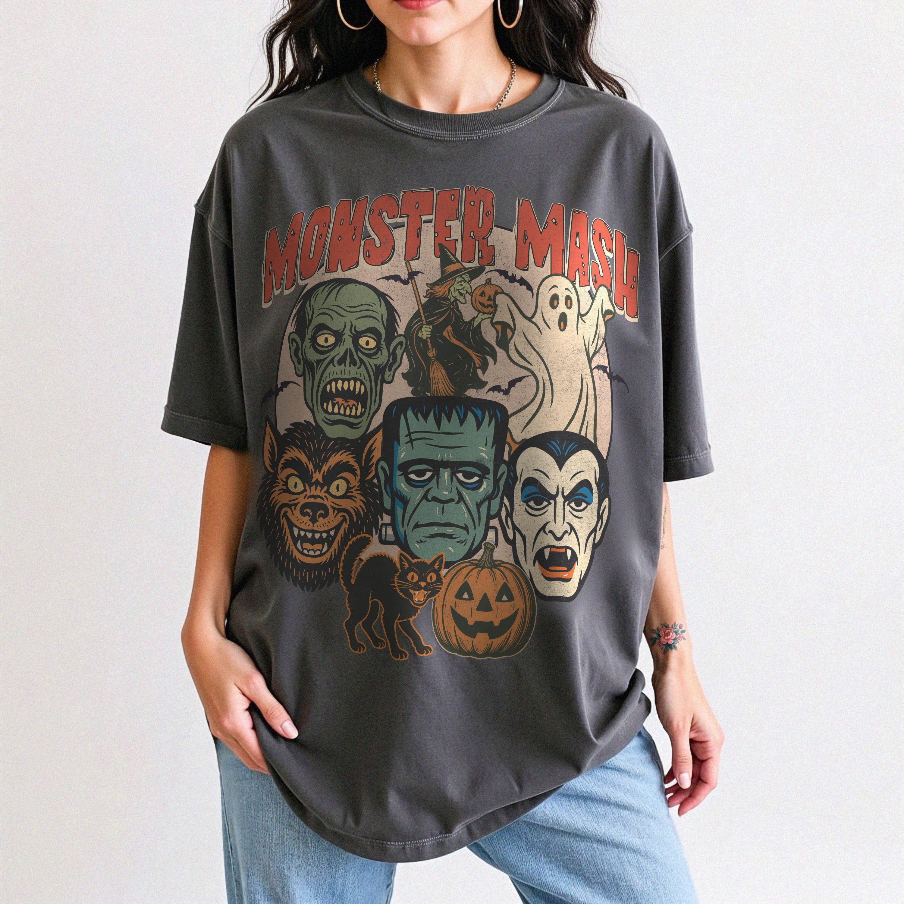 Monster Mash Shirt, Retro Halloween Spooky Season Tee