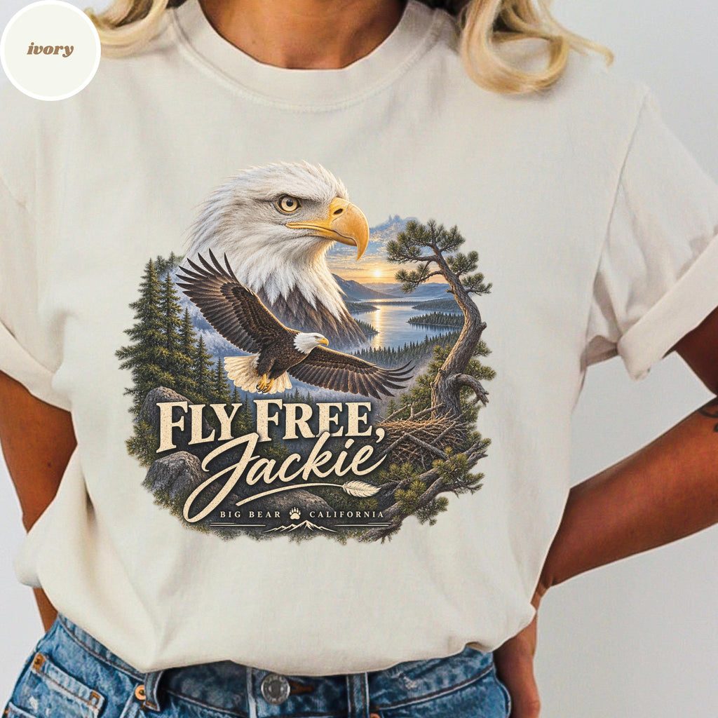 Fly Free Jackie Shirt, Big Bear Eagle Memorial Tee, Bald Eagle Tribute, Jackie the Eagle Shirt