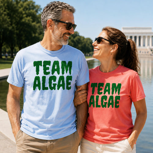Team Algae T-Shirt, Make Algae Great Again, Funny Political Satire Tee, Lincoln Memorial Reflecting Pool