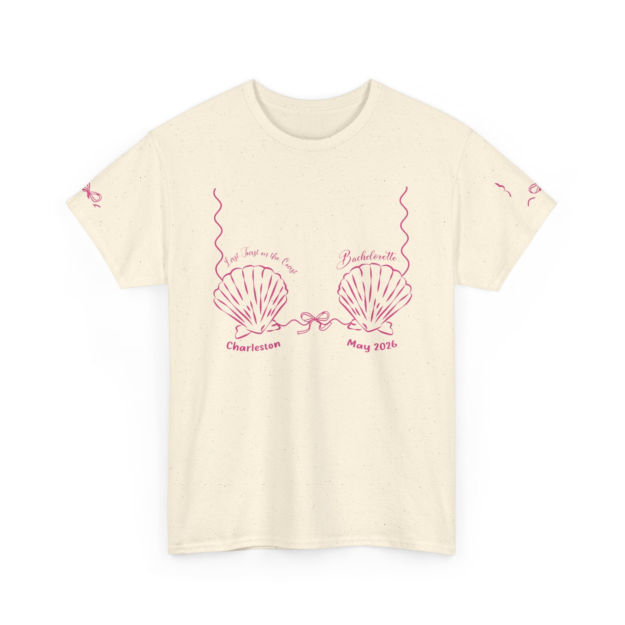 Shell Bra Graphic Tee, Charleston Bachelorette T-Shirt