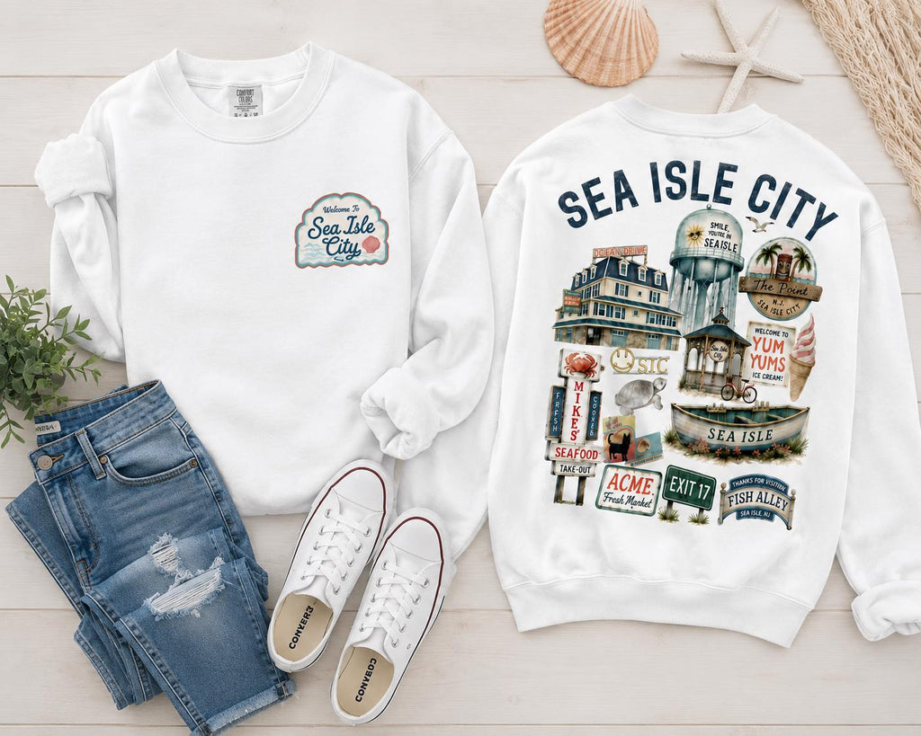 Sea Isle City Vintage Graphic T-Shirt, Coastal Beach Tee