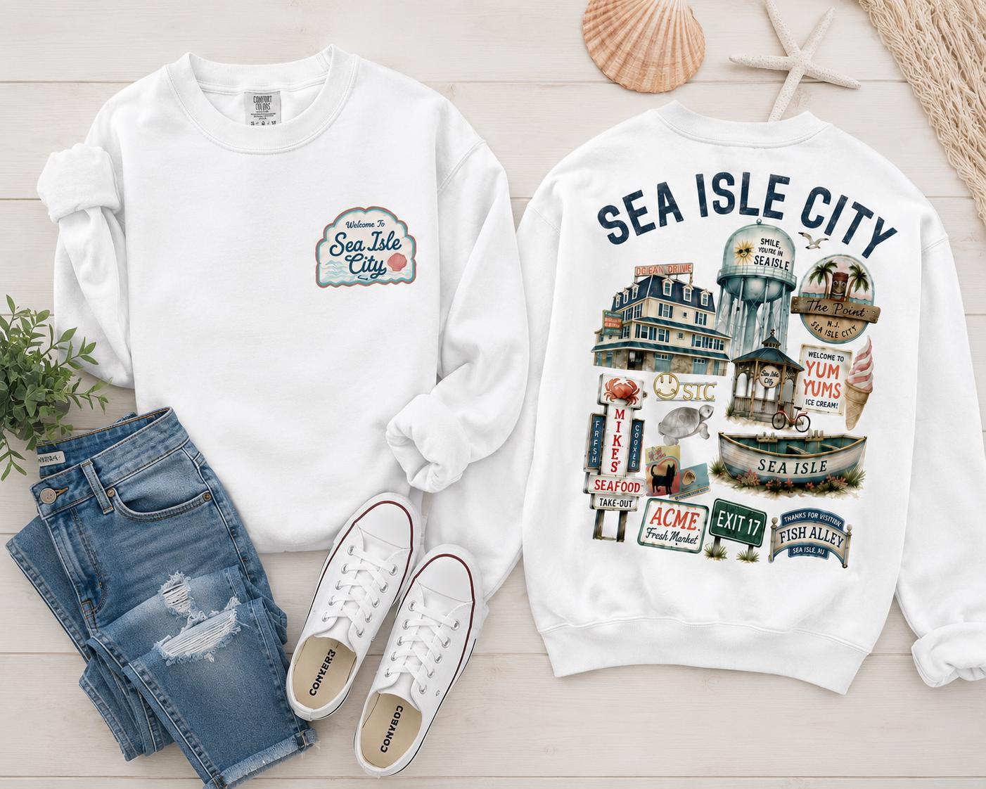 Sea Isle City Vintage Graphic T-Shirt, Coastal Beach Tee