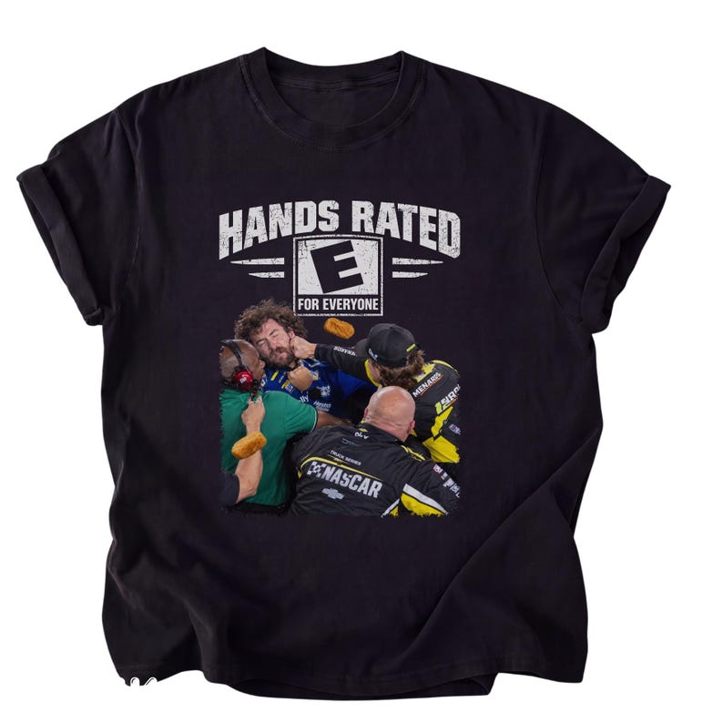Carson vs Ryan Blaney Shirt, Hands Rated E For Everyone T-Shirt, Vintage Bootleg Racing Graphic Tee