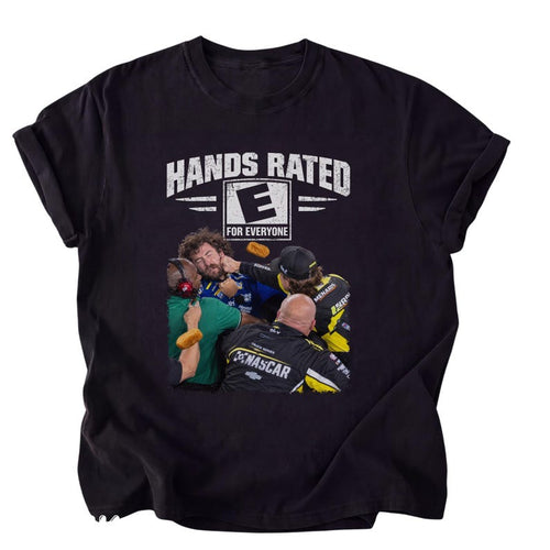 Carson vs Ryan Blaney Shirt, Hands Rated E For Everyone T-Shirt, Vintage Bootleg Racing Graphic Tee